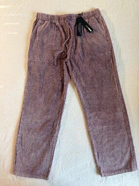 Fashion Nova Straight Chi Town Corduroy Pants – Size L – Burgundy – New